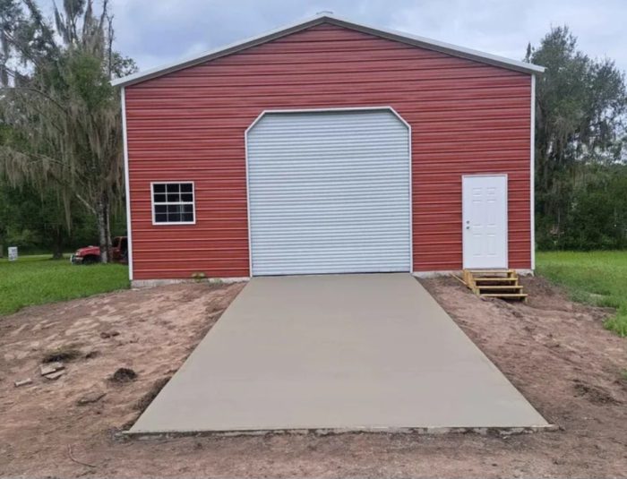 Multi-purpose metal utility building for residential use